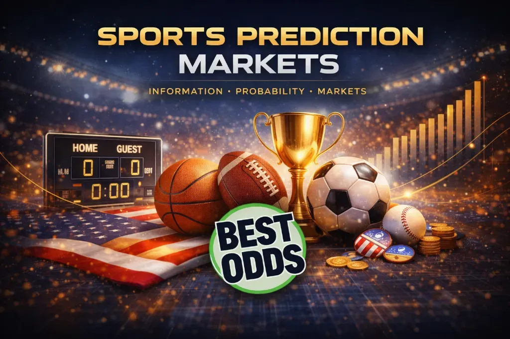 Sports Prediction Markets - Banner with sports items