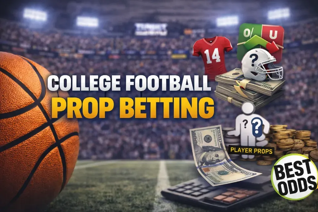 College Football Prop Betting - Banner with odds and props.