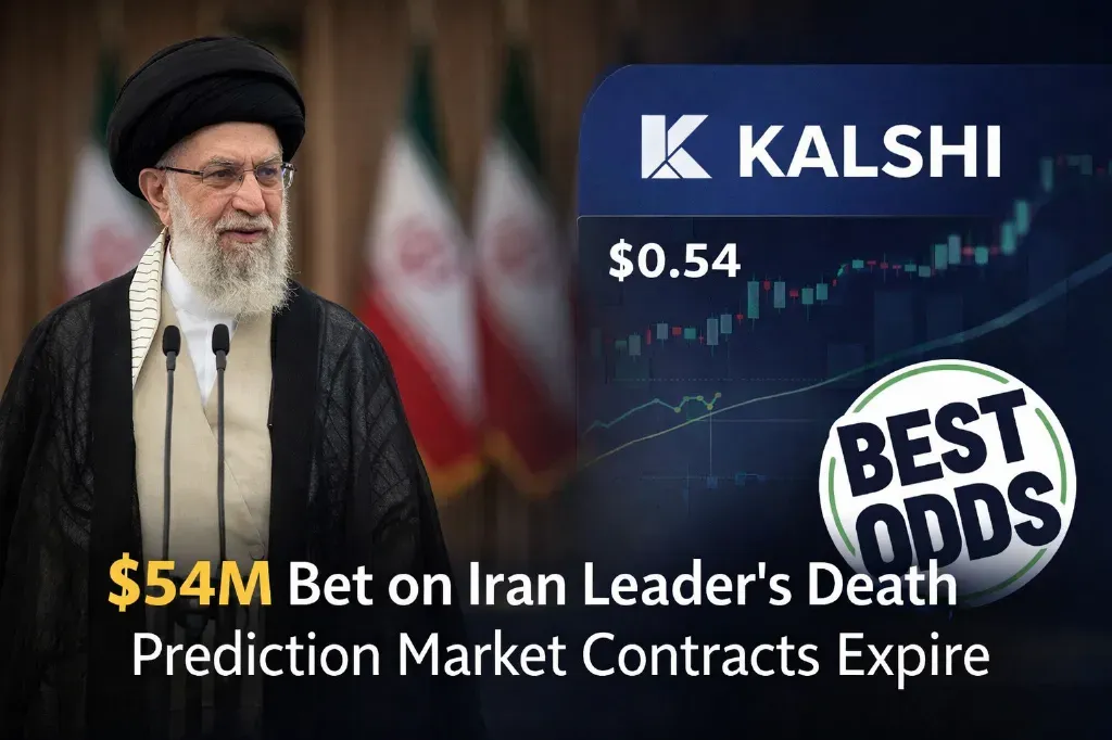 Kalshi - Portrait with Iranian leader speaking.