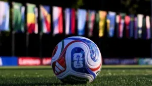 World Cup 2026 - Image of soccer ball on field.